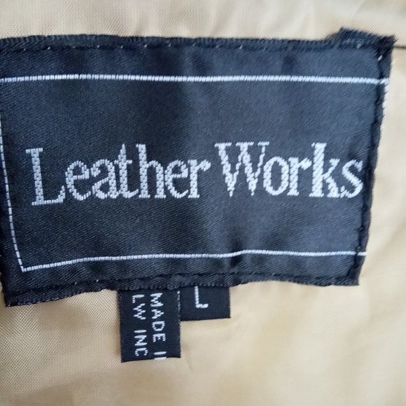 Leather Works Tan Suede Leather Faux Fur Jacket - Picture 11 of 13